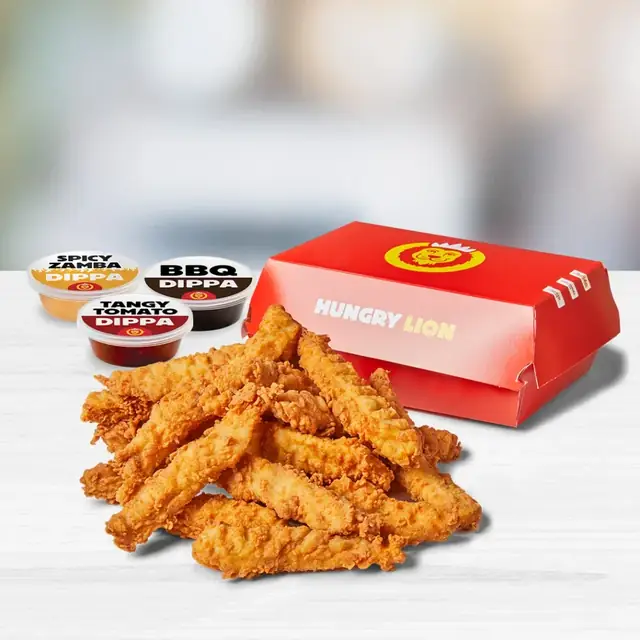 10 Chicken Fingers & 3 Dippa
